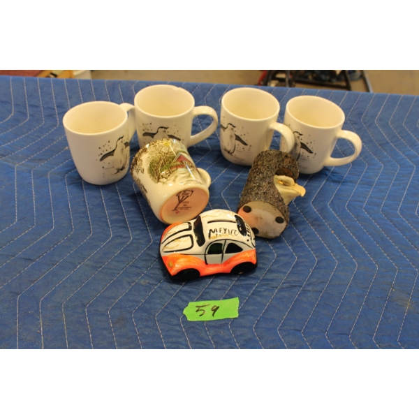 Lot of Cups and Figurines