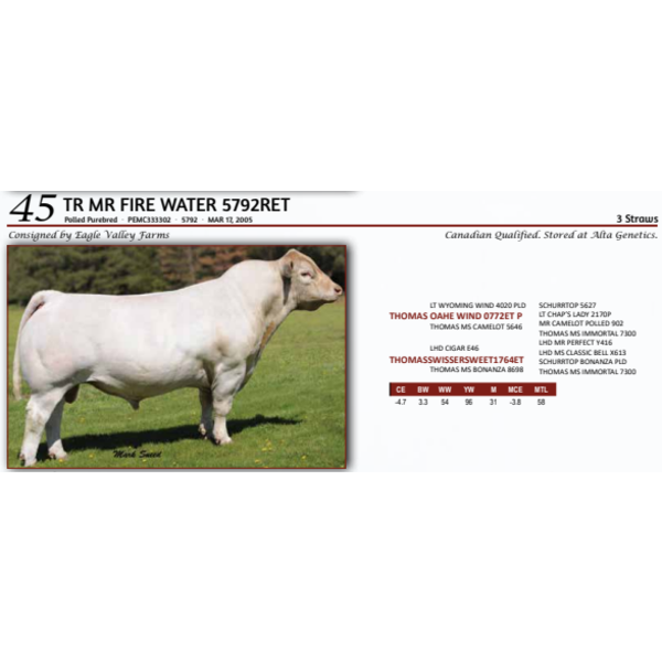 TR MR FIRE WATER 5792RET - 3 STRAWS 