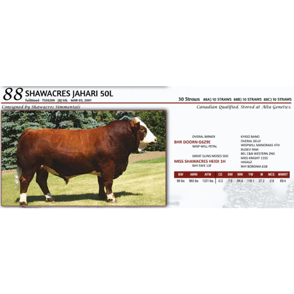 SHAWACRES JAHARI 50L - 10 STRAWS 