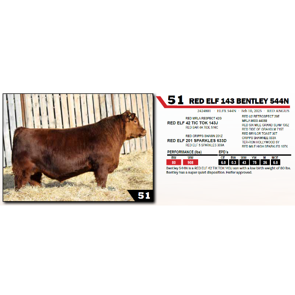 RED ELF 143 BENTLEY 544N