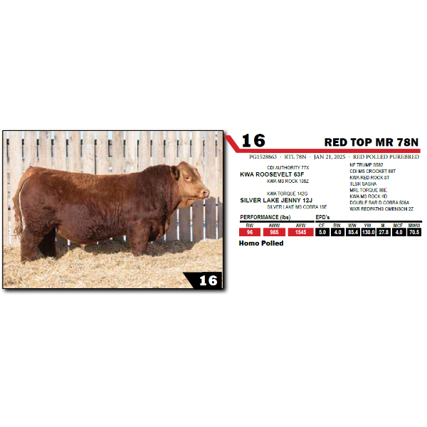 RED TOP MR 78N 