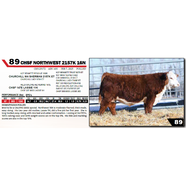 CHSF NORTHWEST 2157K 16N