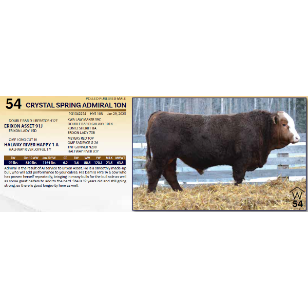 CRYSTAL SPRING ADMIRAL 10N