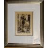 Image 1 : framed, hand-colored etching titled "Rathausportal" (City Hall Portal) by the German artist Ernst Ge