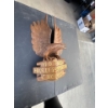 Image 3 : Wood carved Harley Davidson motorcycle statue. 20 inches high by 10 inches wide by five and a quarte