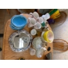Image 2 :  Various glassware, cups, and serving tray