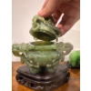 Image 3 :  traditional Chinese hand-carved jade or serpentine censer, often used as an incense burner or decor