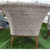 Image 6 : Mid Century Modern Style Outdoor Living Wicker Furniture w/Cushions  Two Seater Sofa & Two Arm Chair