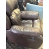 Image 7 : Dark Brown Leather Reclining Lounge Chair(s) BOGO Recliners (1 has Damage)