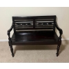 Image 1 : Wooden Bench With Turned Legs and Carved Backrest, Approx. 48"W x 24"D x 38"H