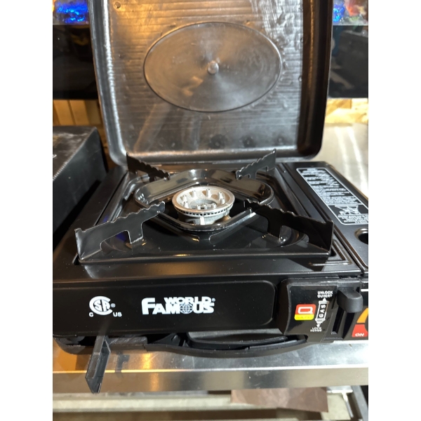 Famous world gas stove single burner. Brand new inbox.