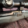 Image 21 : Savage A17 semi-automatic rifle chambered in .17 HMR, serial P742684. Features a black synthetic sto