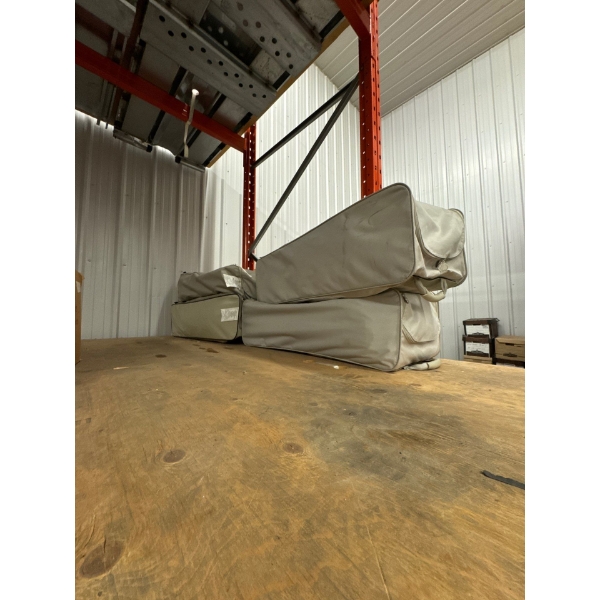 Inflatable beds. One's a twin, one's a queen, and the bags