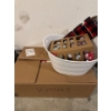 Image 2 : Box of Christmas decor, such as teddies, display items, canvas items