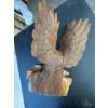 Image 5 : Wood carved Harley Davidson motorcycle statue. 20 inches high by 10 inches wide by five and a quarte