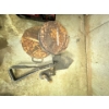 Image 1 : Five gallon pail seat toppers, foldable shovel, and vintage knife. hunting or camping kit