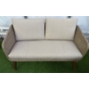 Image 8 : Mid Century Modern Style Outdoor Living Wicker Furniture w/Cushions  Two Seater Sofa & Two Arm Chair