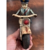 Image 4 :  vintage tin lithograph "Tricky Police" motorcycle toy, likely produced by Louis Marx & Co. in the l