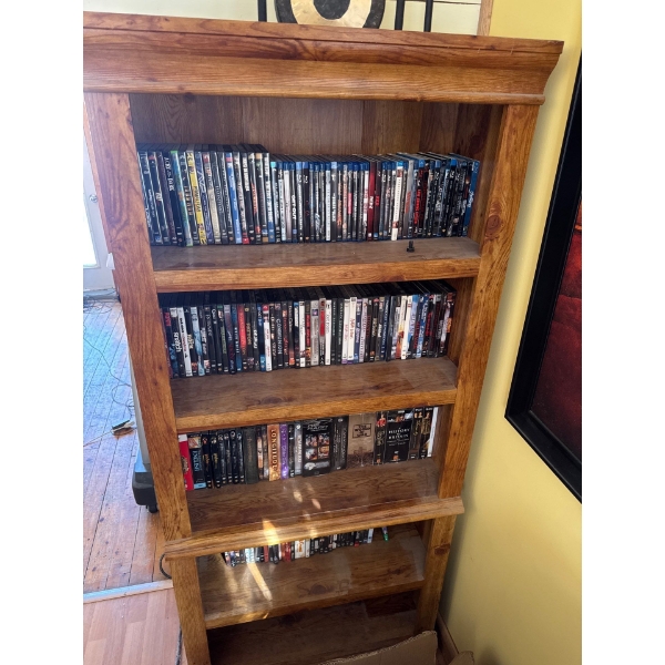 Very nice wood bookshelf/cabinet, it is 31in wide, 71in tall and 12in deep, in great condition