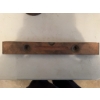 Image 12 : Wooden carpenter's level with brass fittings and inset bubble vial, featuring two viewing windows. T