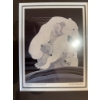 Image 1 : Framed art print titled “Mother of the North” by Archie Beaulieu. The artwork depicts a polar bear w