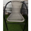 Image 3 : Round Outdoor Bistro Style Table w/Two Wicker Chairs & Metal Matte Frame