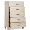 Image 2 : Arbor Bedroom Chest of Drawers, 5-Drawer, 31.5"W x 48.4"H - Driftwood White
