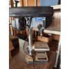 Image 1 : King Canada drill press with metal construction and wired motor. Also contains various hand tools, a