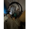 Image 1 : Garden hose, sprayer, wood washboard, and stand, 50 foot garden hose, all contents in corner, not in