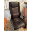 Image 3 : Multiple black office chairs featuring mesh and fabric upholstery, high backs, and armrests. The cha