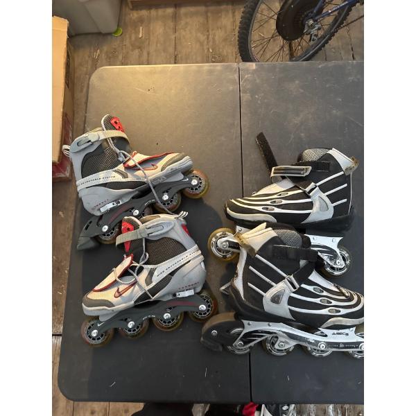 Nike adjustable roller blades.SIZE 9