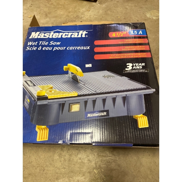 MASTER CRAFT WET TILE SAW IN BOX 4 1/2"  