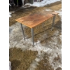 Image 1 : Wood table, workbench, four footer.