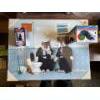 Image 1 : Cat painting with squirrel chaser ball toy for cats, and tarot, peg, and cat reading cards. Tarot ca