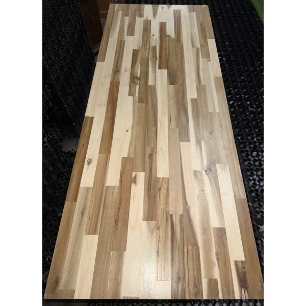 BEAUTIFULL BUTCHER BLOCK TABLE 6 FOOT FDA APROVED WITH STEEL LEGS VERY NICE 