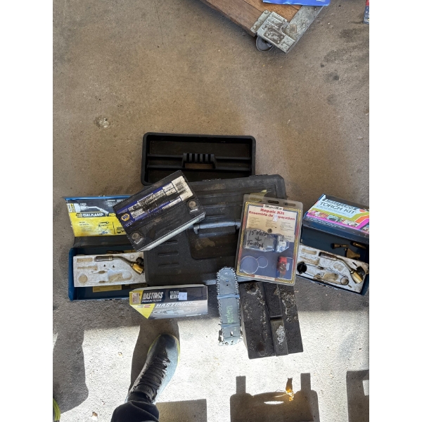 Tempus torch kit, two of them, Mastercraft toolbox, Hastings premium air filter, couple of batteries