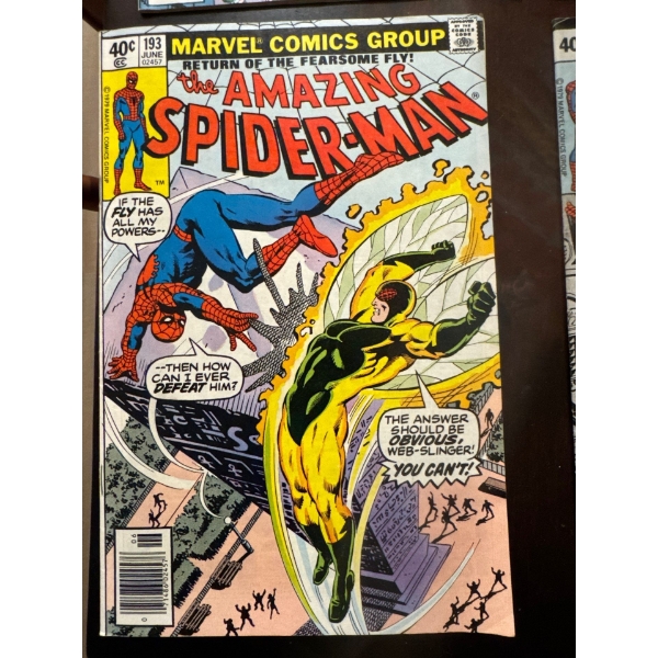  The Amazing Spider-Man comic book #193, published by Marvel Comics Group in June 1979. 