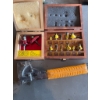Image 1 : Two boxes of assorted router bits, with nine yellow-handled bits and two red-handled bits, along wit