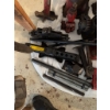 Image 1 : Multiple car jacks including bottle jacks, scissor jacks, a mechanical ratchet jack, iron bars, and 