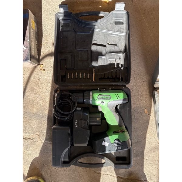  Superior power tools 19.2 V with chargers in case