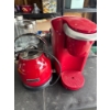 Image 1 : Red KitchenAid tea kettle and Red Keurig