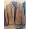 Image 1 : Boston Harbour WaterShed Collection jacket in suede, size Medium. Features button front closure and 