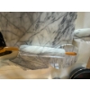 Image 7 : This is a white marble kitchen set, including a rolling pin, cutting boards, and a mortar and pestle