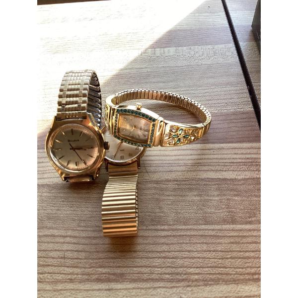 Bulova Women's Watch, Timex Women's Watch, and third unknown brand watch. Condition, unknown.