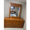 Image 2 :  wood dresser and mirror set, 