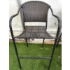 Image 2 : Set of Style Selections Pelham Bay Wicker & Metal Stackable Matte Steel Framed Barstools-30"tall