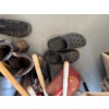 Image 3 : All contents on garage floor, vacuums, Roundup, miscellaneous tools, paint, hand tools, brooms, rubb