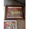 Image 2 : Three framed prints and paintings featuring dogs in humorous, anthropomorphic settings. One print po