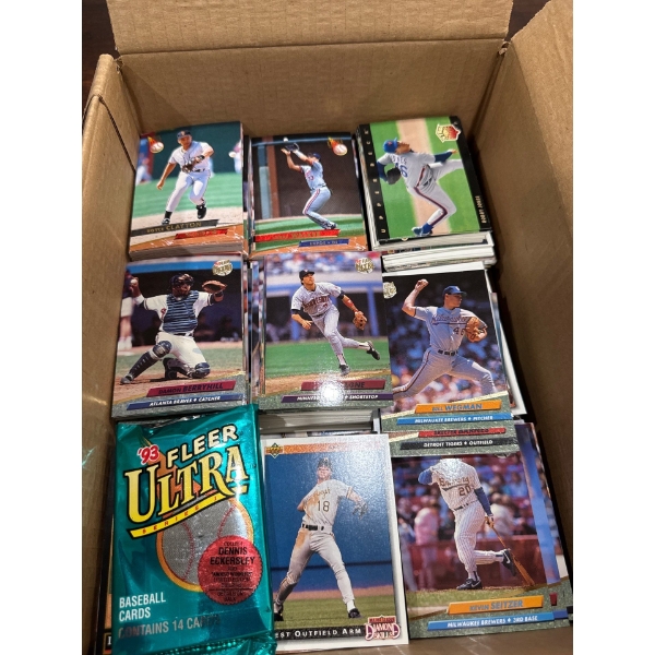  Hundreds of vintage baseball cards.