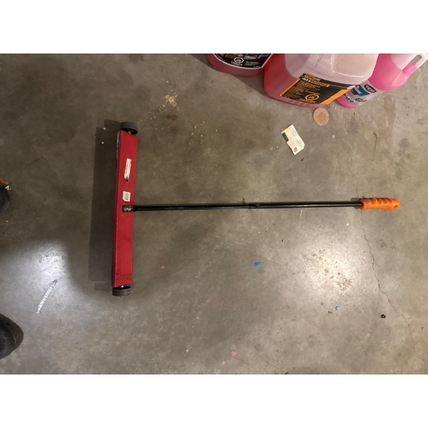 Magnetic floor sweep, great for picking up nails or metal items around your shop or driveway for a q